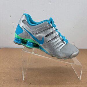NIKE Womens Shox NZ Sneakers Gray Blue  Shoes Y 7 W8.5 739638-004